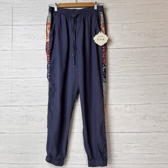 Knox Rose Pants Womens Size Small Periwinkle Elastic Waist Cargo Colorful Jogger - Picture 1 of 16